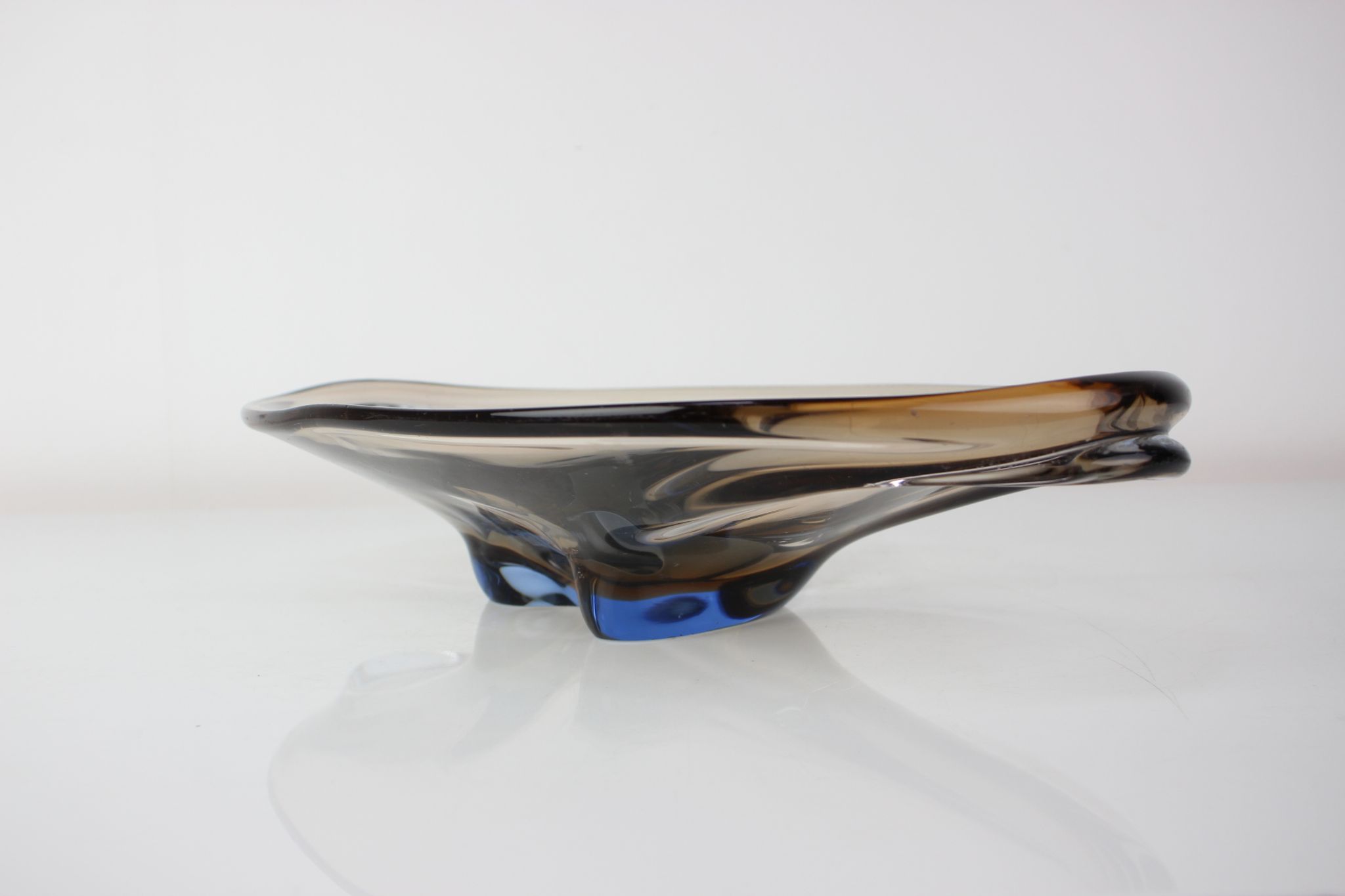 Mid-Century Art Glass Bowl by Zelezno Borske Sklo, 1960's