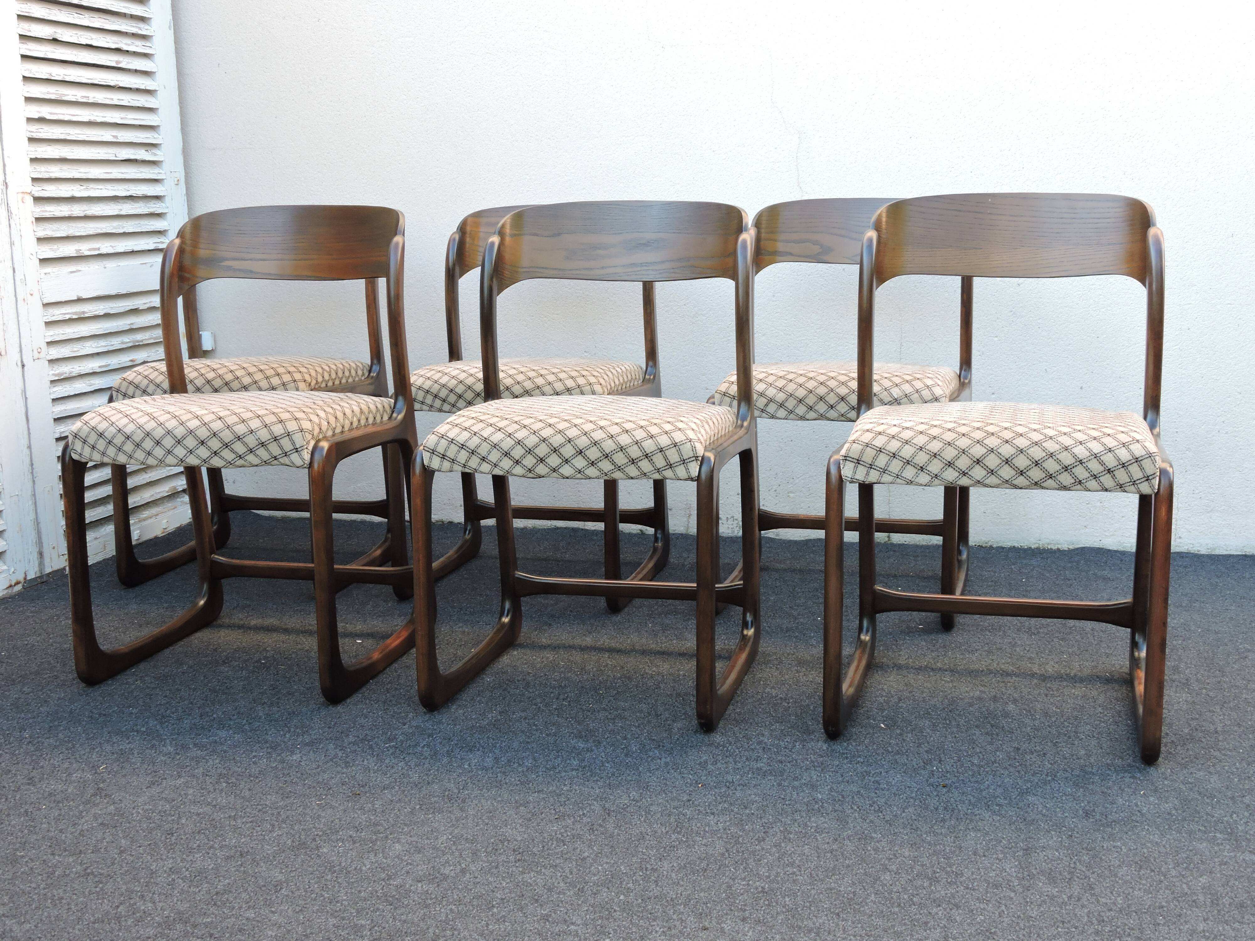 Suite of 6 Baumann chairs model Sleigh