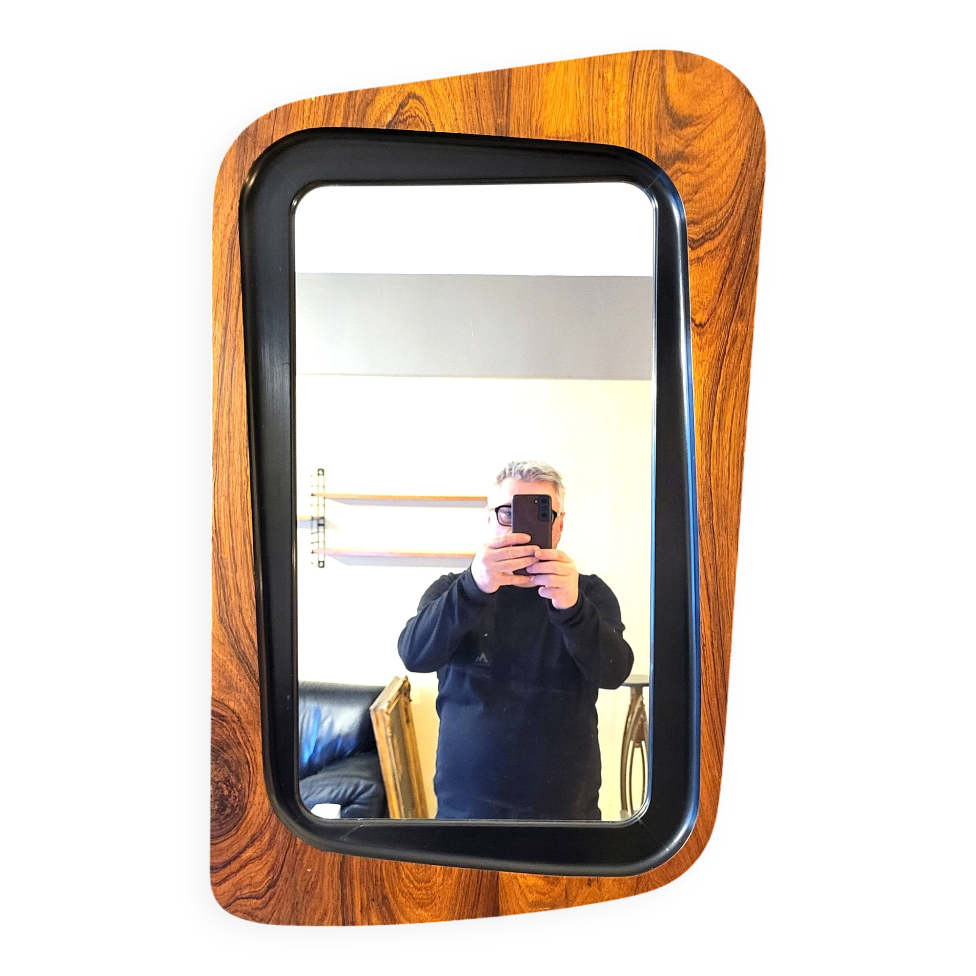 Rosewood Mirror Glas & Trä Sweden 50"