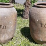 Pair of olive oil jars (or "tinajas"), Spain, 19th century