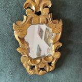 Small baroque gilded wood mirror.