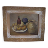 French painting oil on panel Still Life signed J. Paillou