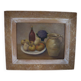 peinture Française huile sur panneau Nature Morte signé J. Paillou