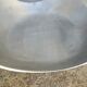 Brushed stainless steel pouffe design 1970