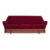 1970s, Danish 3 seater sofa by Ryesberg Møbler, original condition, velour fabric.