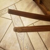 Lot of 4 old wooden wooden chairs made of art deco