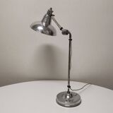 Lampe articulée industrielle, nickelé, Houillon Nancy,