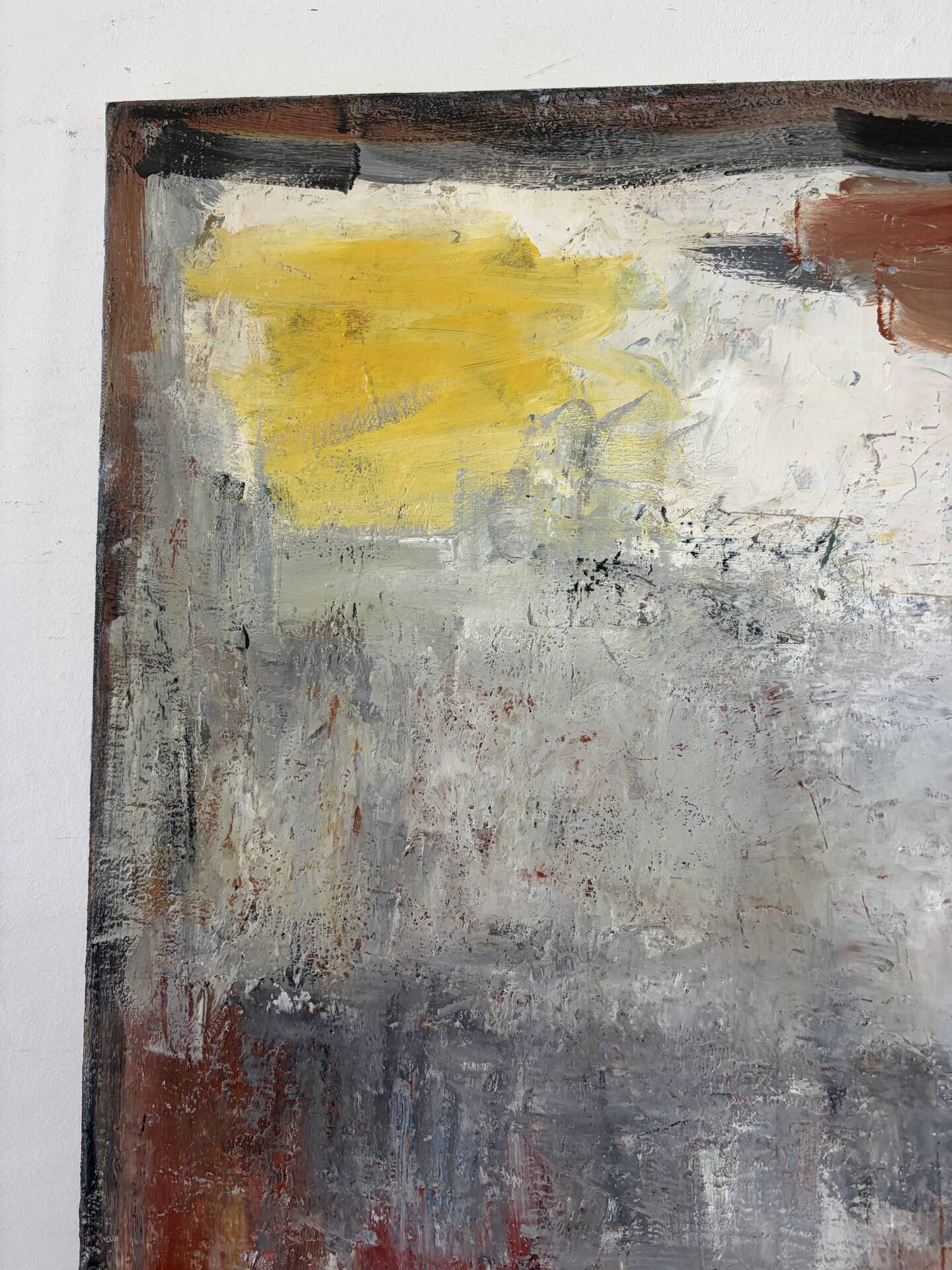 Abstract composition, oil on canvas signed Claude Bellanger.