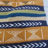 Handmade multi-colored kilim rug in pure wool 105x55 cm