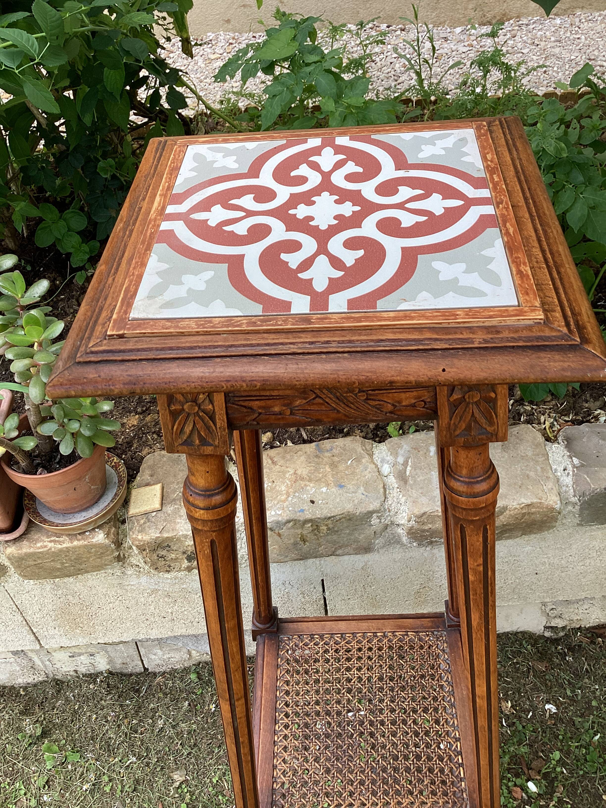 Art Deco wooden console table dimensions: height - 107 cm - width - 38 cm -
