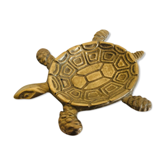 Brass turtle trinket bowl