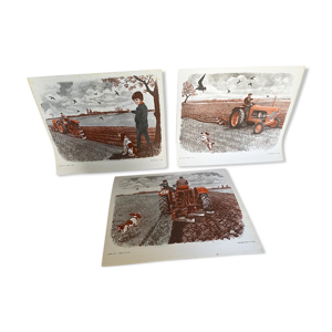 lot de 3 affiches