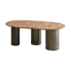 Table basse terracotta et pieds acier
