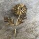 Brass flower patère