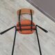 Steel chair wood foot design compass Scandinavian vintage 60 70