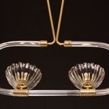 Extraordinary two-cup Art Deco candlestick by Barovier and Toso, 1940s