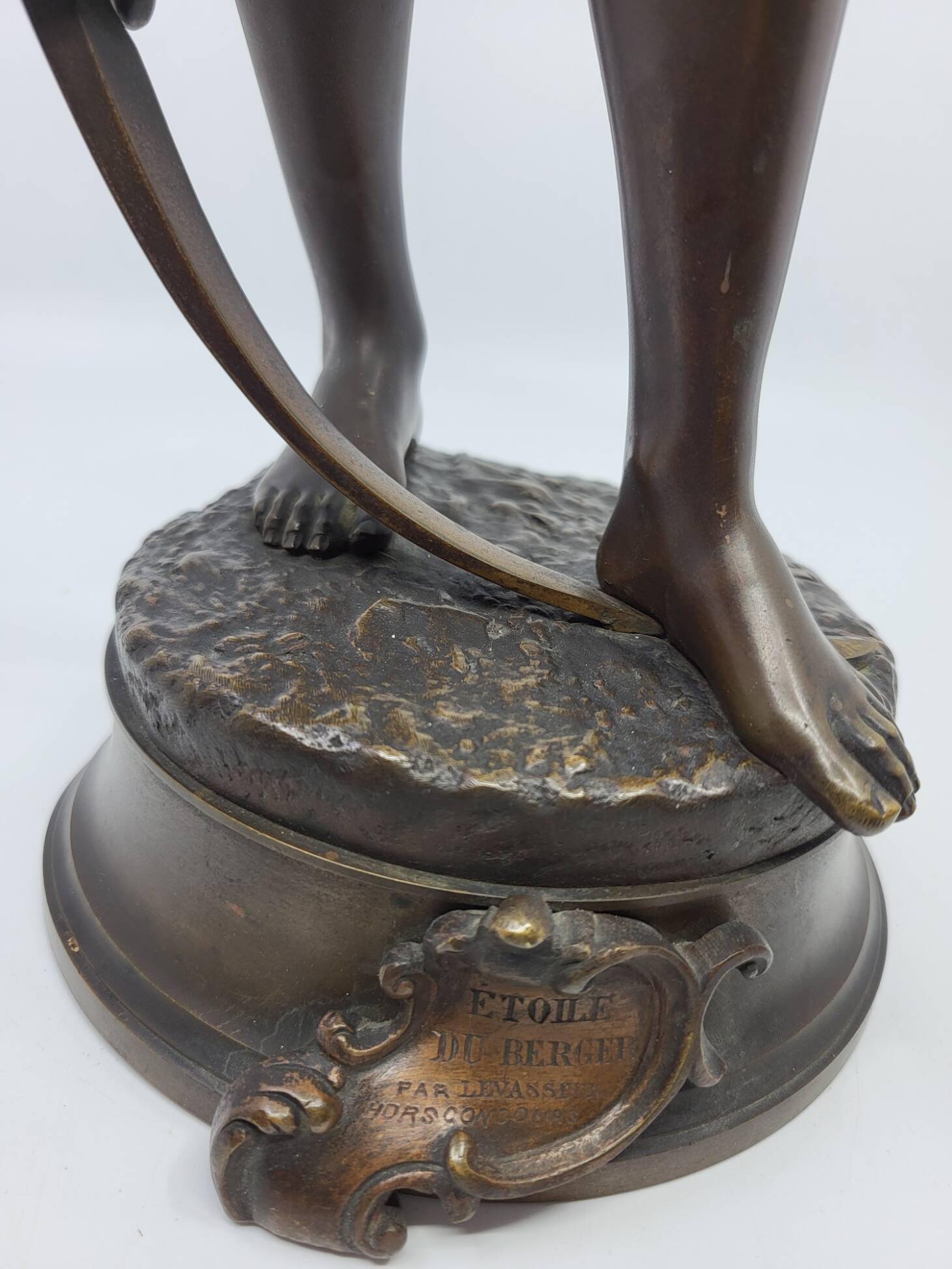 Bronze sculpture "The Shepherd's Star" by Henri Louis Levasseur 1880