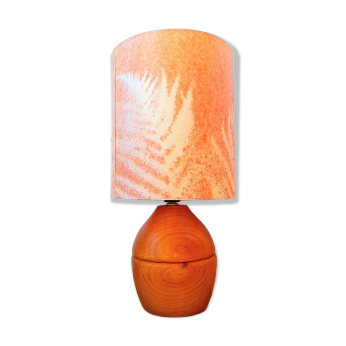 Wooden bedside lamp, 1970