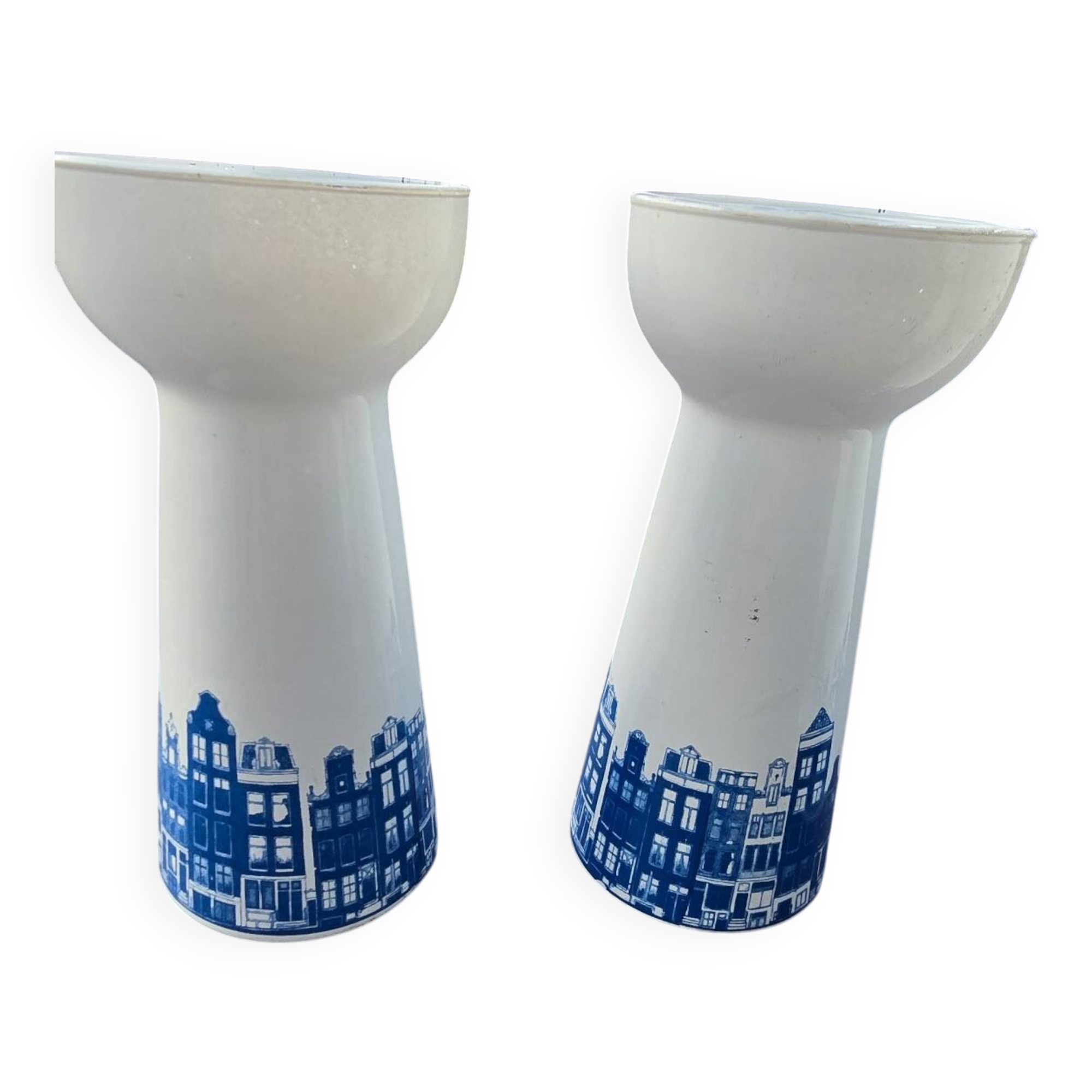 4 vintage Dutch vases for hyacinths