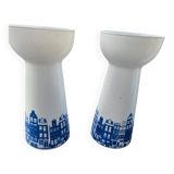 4 vintage Dutch vases for hyacinths