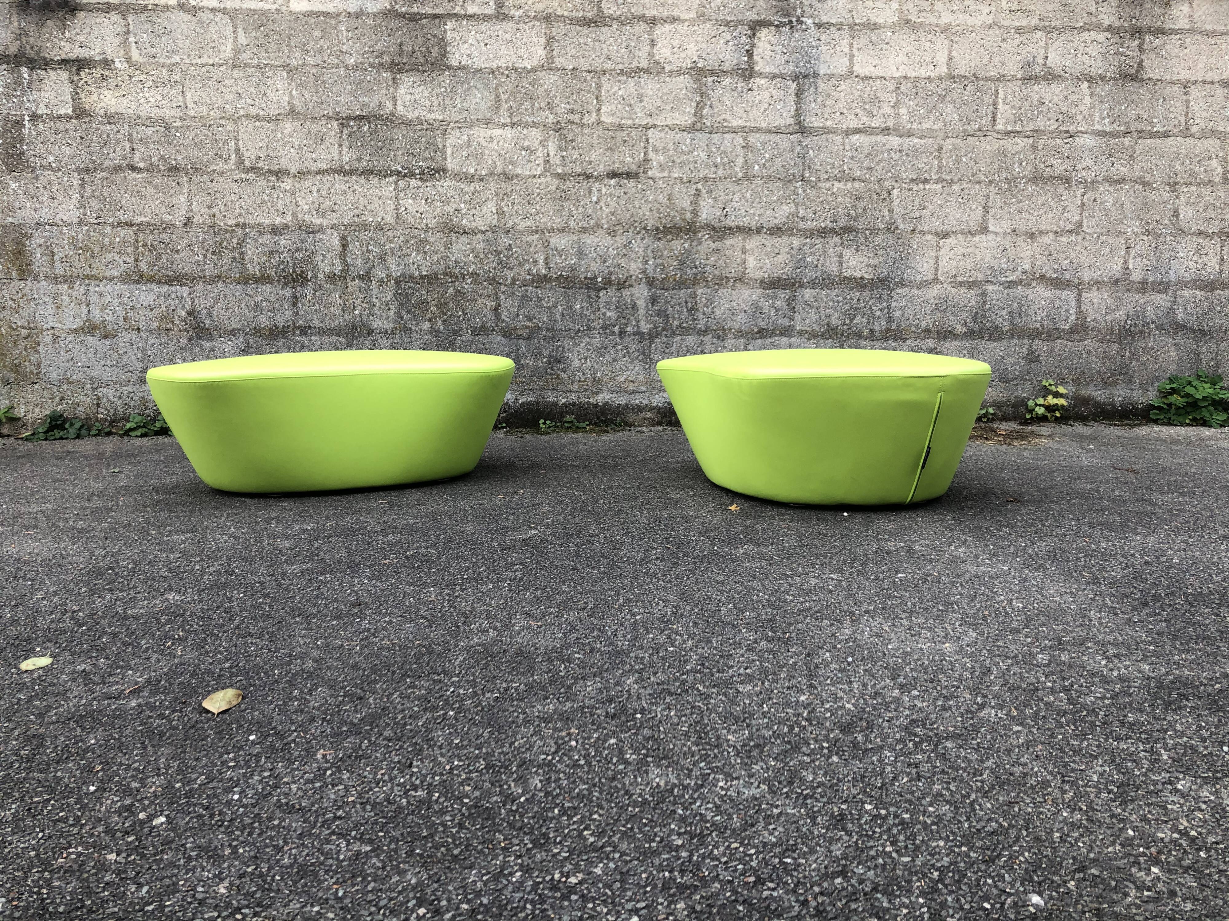 2 Tacchini Green Polar Beanbags