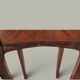 Curved side table in Louis XV style with marquetry - late 19th century