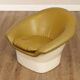 Space Age Atomic Pod Lounge Armchair with Black Bovine Leather by Dux, Sweden, 1960s