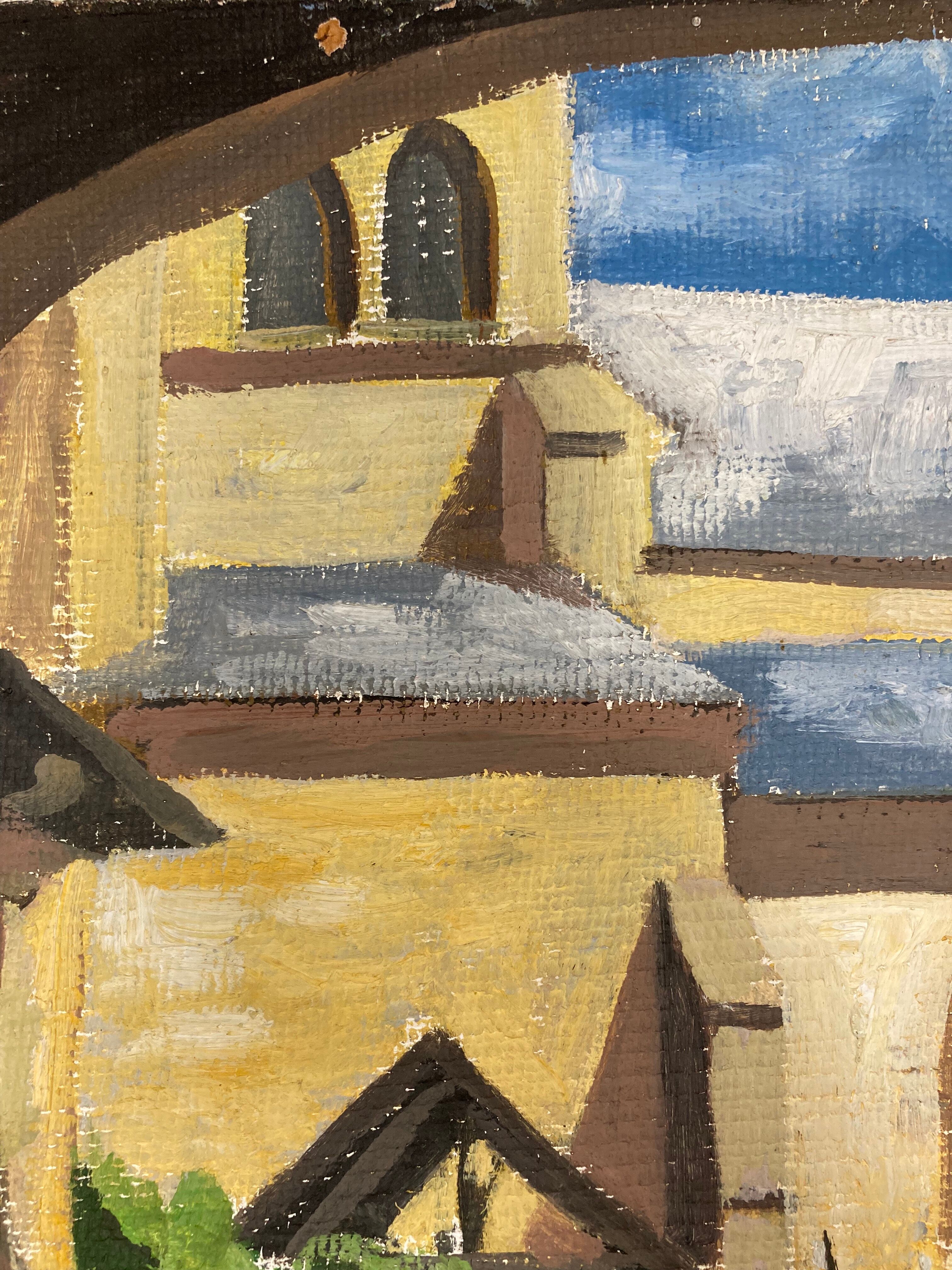 Oil on vintage panel