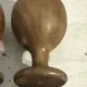 Vintage wooden egg cups – 6 pieces – 1950s