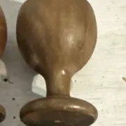 Porte-coquetiers vintage en bois tourné – 6 pièces – Années 50