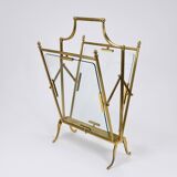Neoclassical magazine rack by Maison Jansen, France, 1950s.