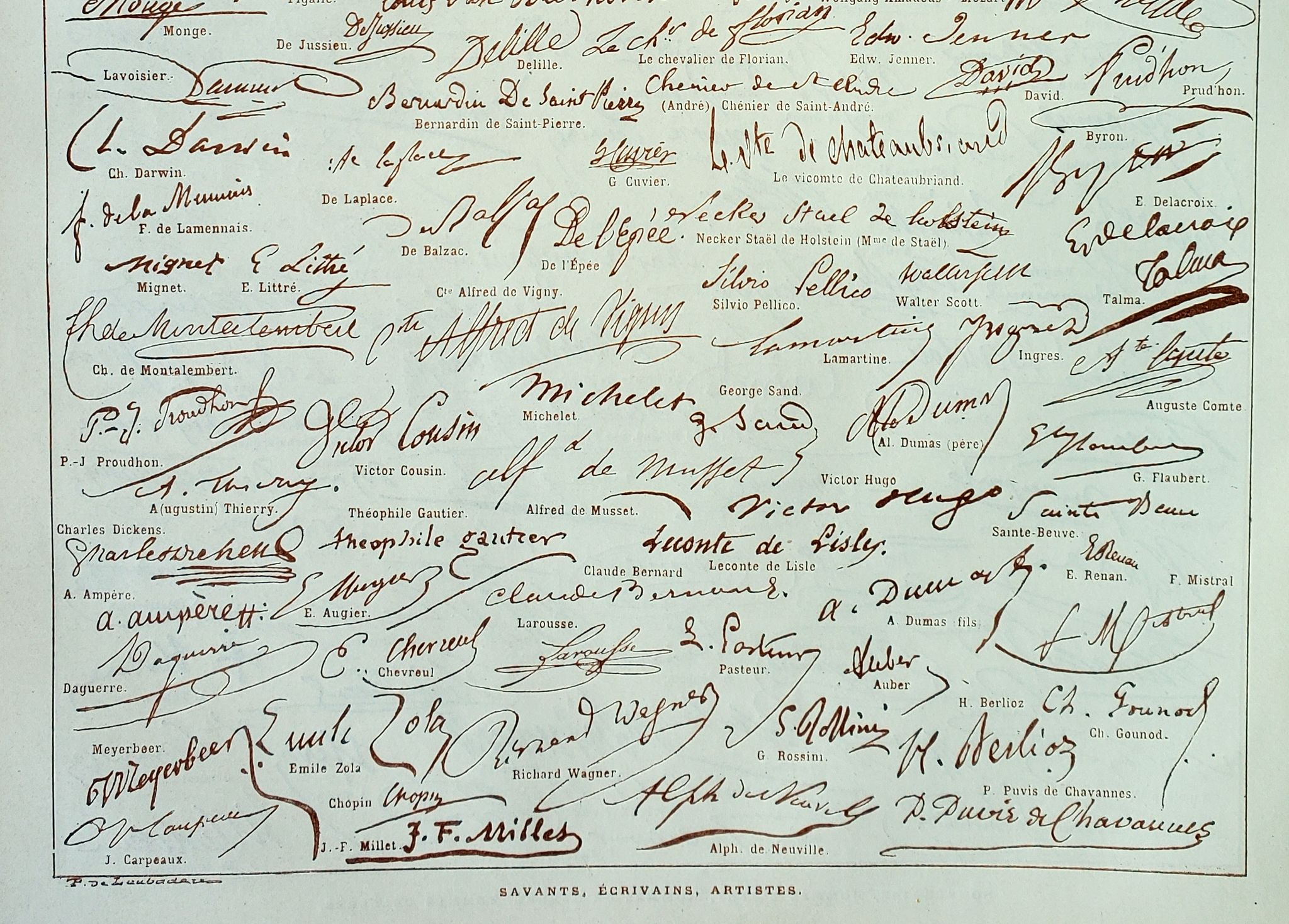 Engraving • Signature, historical autograph • Original and vintage poster from 1898