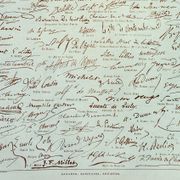 Engraving • Signature, historical autograph • Original and vintage poster from 1898