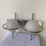 Paire d'appliques globe murale space age vintage 1970