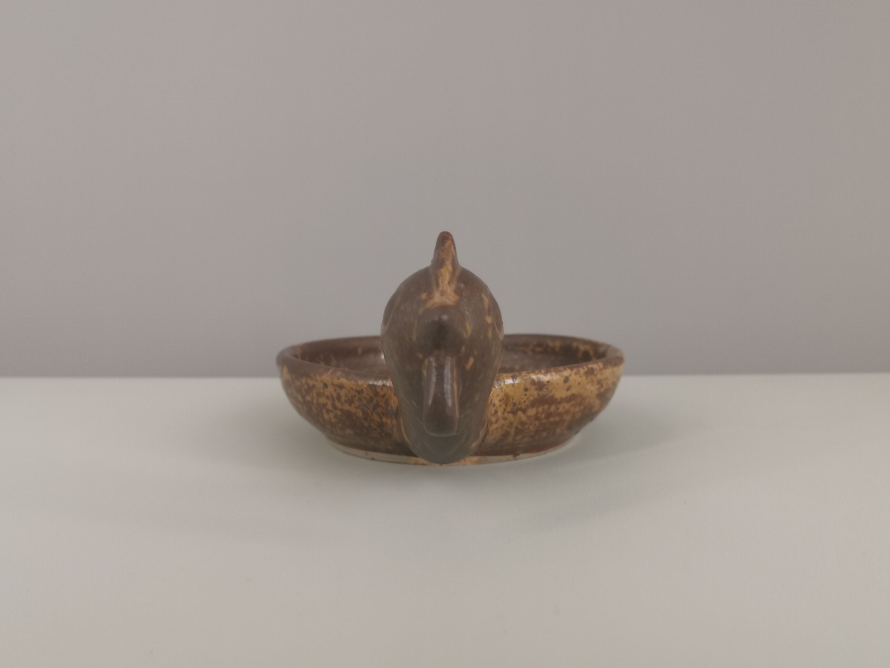 André Bodin zoomorphic cup signed in sandstone