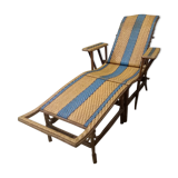 Old rattan and bamboo lounge chair in 1920