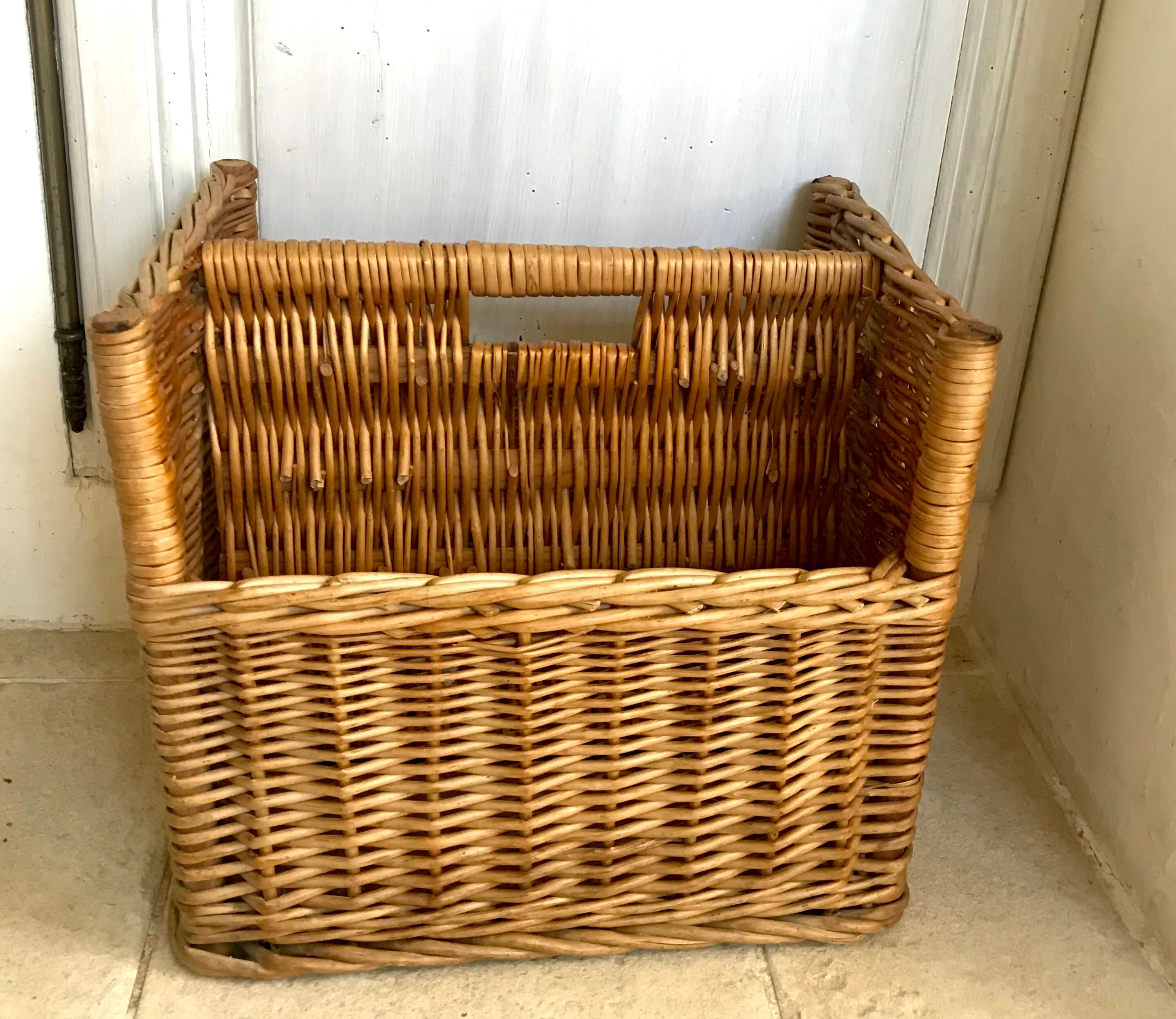 Vintage wicker magazine holders
