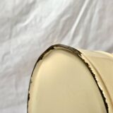 Vintage pitcher or jug in beige enamelled sheet metal