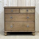 English chest of drawers in nineteenth century fir with its glass buttons