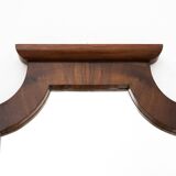 Art Deco walnut wood mirror, Poland, 1930s.