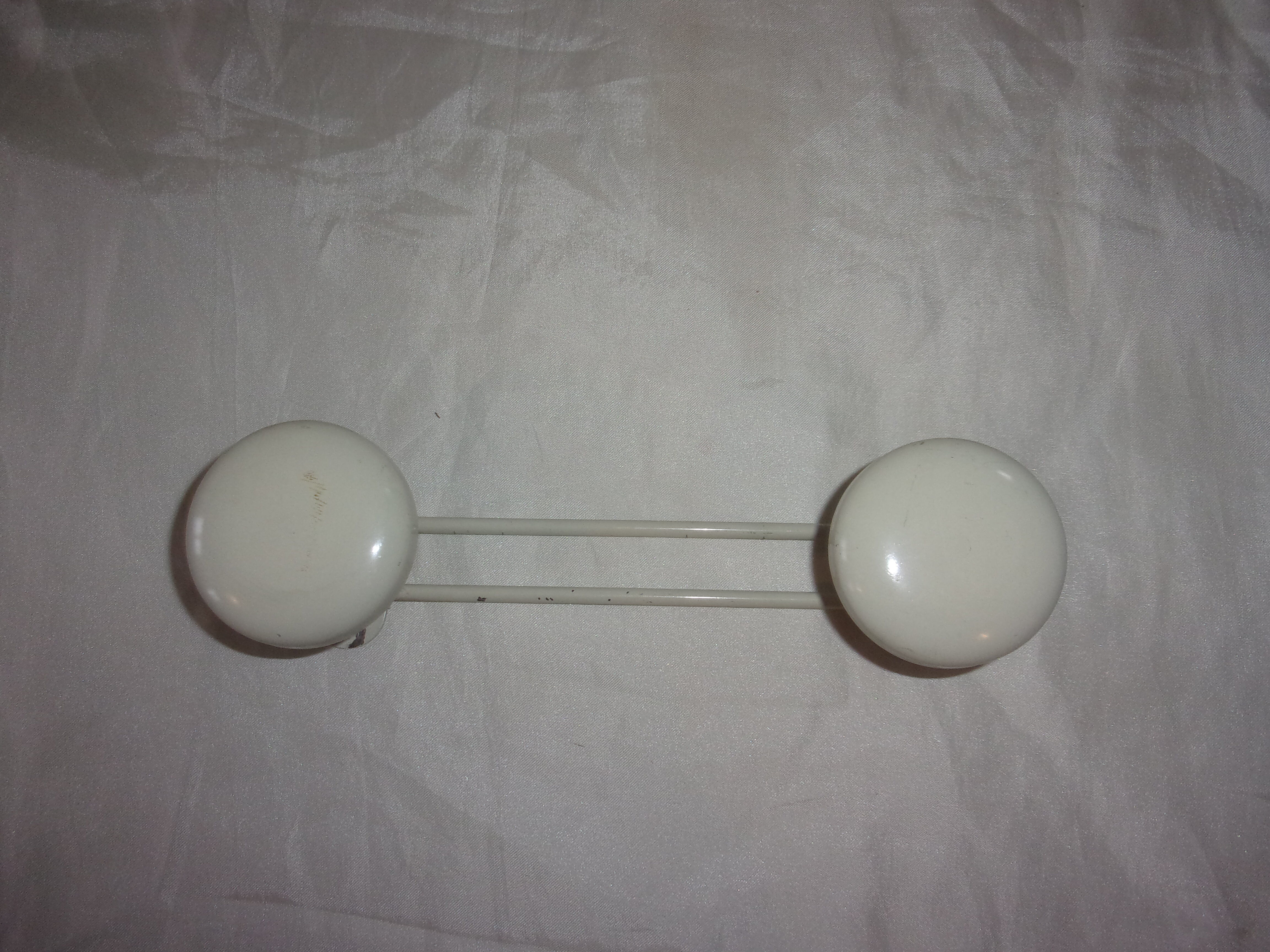 Old coat rack 2 metal hooks