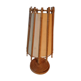 Bedside lamp wicker rattan 1960 1970