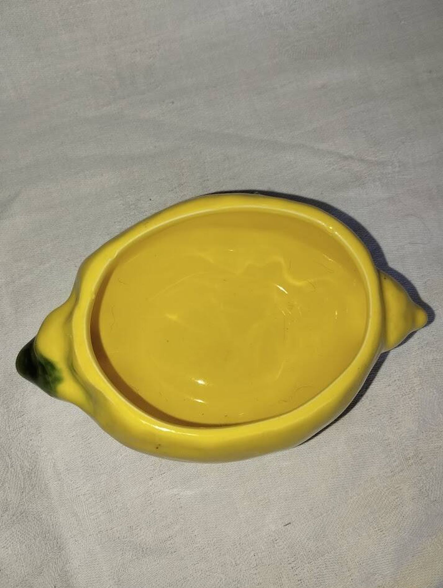 Confiturier citron – Faïence émaillée – Années 60–70 – Vintage