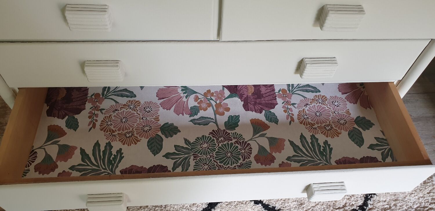 Rattan and bamboo chest of drawers