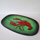 Plat céramique "homard" vintage