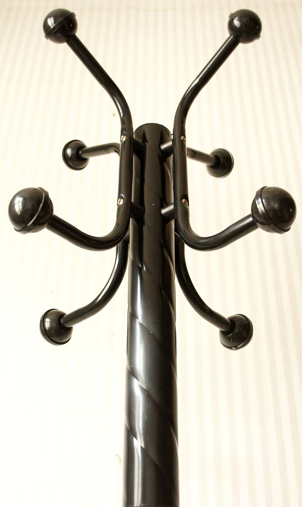 Parrot coat rack black metal & white marble 80's