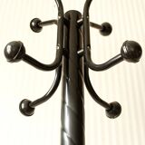Parrot coat rack black metal & white marble 80's