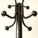 Parrot coat rack black metal & white marble 80's