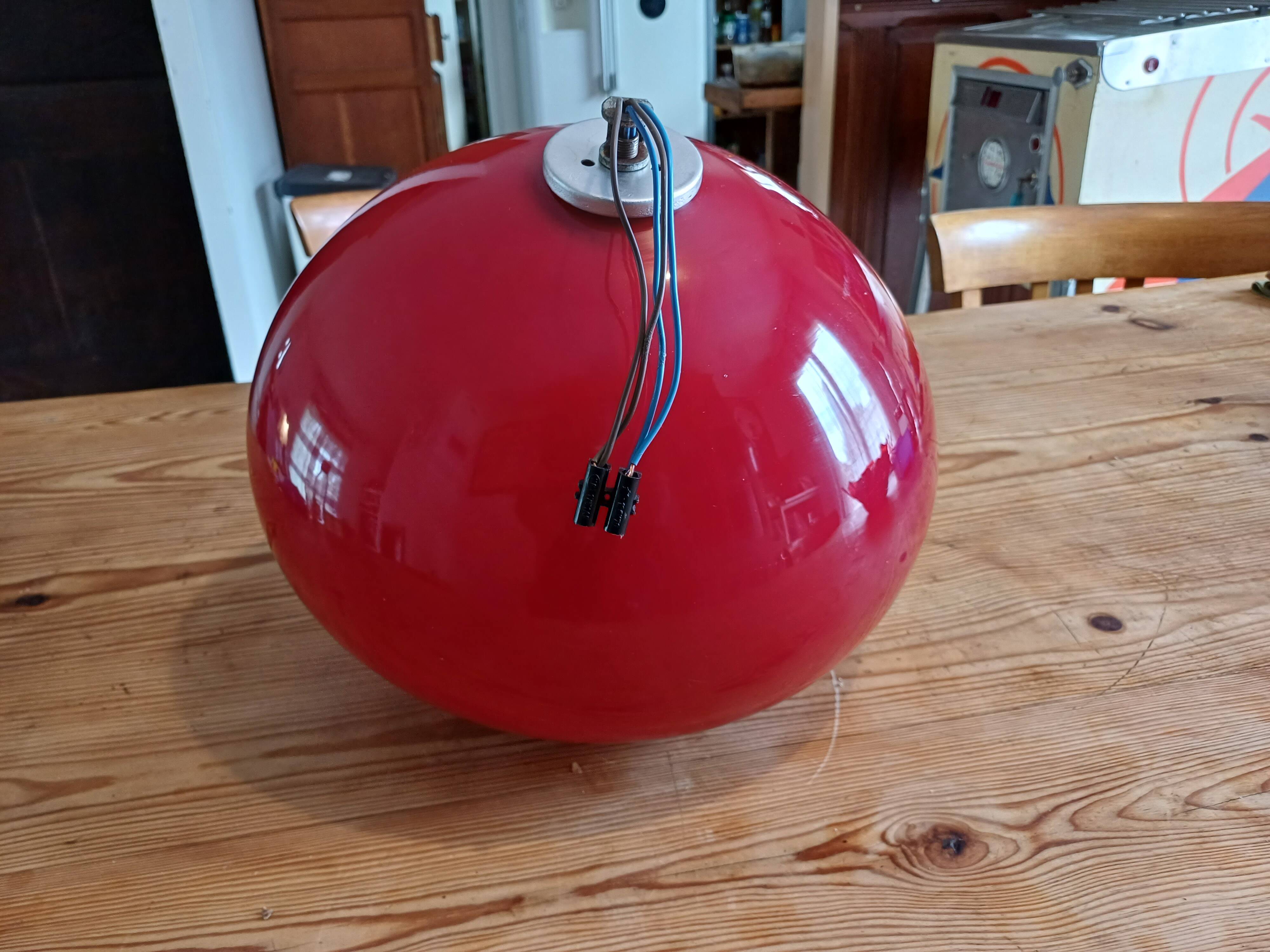 Vintage Opaline Red Pendant Lamp “VIRO”