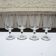 4 engraved transparent stemmed glasses by Baccarat